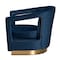 Baxton Studio Neville Modern Luxe and Glam Navy Blue Velvet Fabric Upholstered and Gold Finished Metal Armchair 190-11615-ZORO - alternate 6